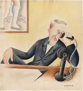 Chester Dale by Miguel Covarrubias ca. 1926, watercolor and pencil on paper. National Portrait Gallery