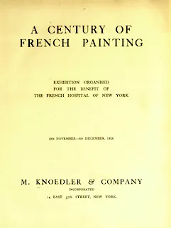 A Century of French Painting, 1928 Knoedler catalog. Metropolitan Museum of Art Libraries: Digital Collections