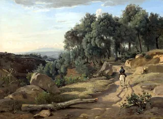 Corot, "A View near Volterra," 1838, oil on canvas. The Chester Dale Collection. National Gallery of Art