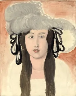 Henri Matisse, "Jeune fille au grand chapeau," 1919, oil on canvas. The Chester Dale Collection, National Gallery of Art