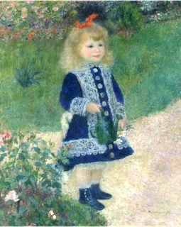 Auguste Renoir, A Girl with a Watering Can, 1876, oil on canvas. Chester Dale Collection. National Gallery of Art.