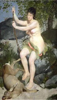 Auguste Renoir, Diana, 1867, oil on canvas. Chester Dale Collection, National Gallery of Art.
