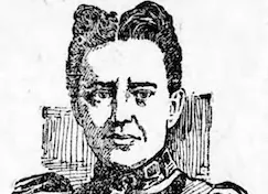 Drawn portrait of Blanche Dillaye, The Scranton Republican, Februay 29, 1896, p.