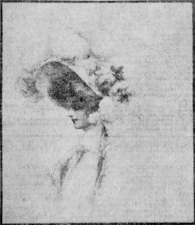 Lucille Douglass, painting of roses, reproduced in the Birmingham Post Herald, 05 August 1906, p. 18
