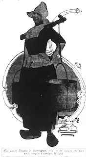 Lucille Douglass dressed in the traditional costume of Volendam women — which she wore on-site and sometimes during her lectures on her European experiences. San Francisco Chronicle, 06 August 1913, p. 7.