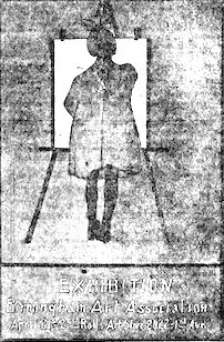Della Dryer, Poster for Exhibition of the Birmingham Art Association. Birmingham Post Herald, April 17, 1908, p. 7