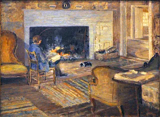 Della Garretson, "Interior," oil on canvas, n.d. Wayne State University