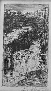 Anne Goldthwaite, no title, ca. 1895, etching on paper. Reid Hall, Columbia Art Properties