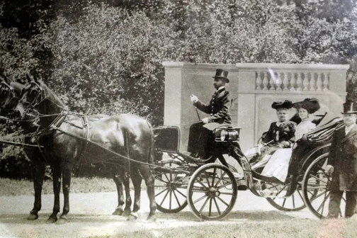 Gowdy and family with their coachman, Paris 1898