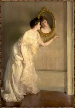 Mary Shepard Greene, "Un regard fugitif," oil on canvas, c. 1899. Wikipedia