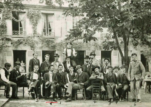 Henry Ossawa Tanner and other members of the AAAP at the Blvd Montparnasse headquarters, ca. 1900. Henry Ossawa Tanner Papers, Smithsonian Archives of American Art, Series V, box 2, folder 19. Henry Ossawa Tanner and other members of the AAAP at the Blvd Montparnasse headquarters, ca. 1900. Henry Ossawa Tanner Papers, Smithsonian Archives of American Art, Series V, box 2, folder 19.