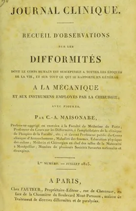 Cover of Maisonabe's Journal, 1825