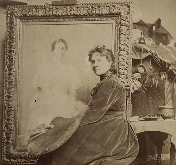 Undated photo of young Lee Lufkin in studio