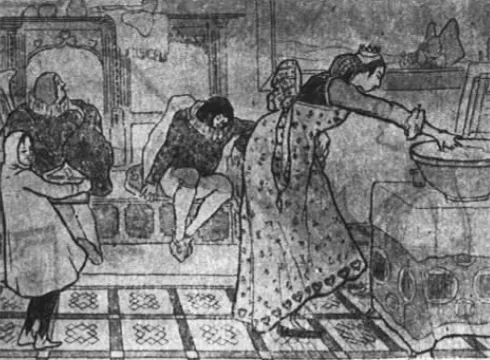 Fresco detail, Chez Henriette, San Francisco Chronicle, September 2, 1900, 26