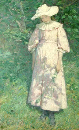 Josephine Miles Lewis, Girl in Sunshine, oil on canvas, c. 1895. Yale University Art Gallery.