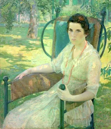 Josephine Miles Lewis, In the Orchard, oil on canvas, Yale University Art Gallery. 