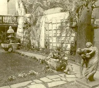 Johnston, Frances Benjamin, photographer. “‘Garden Figures’ by Florence Lucius as they danced in the Touchstone Gardens the last two weeks of May.” The Touchstone and the American Art Student Magazine, vol. 5, no. 4, 1 July 1919, pg. 329. ProQuest Historical Newspapers