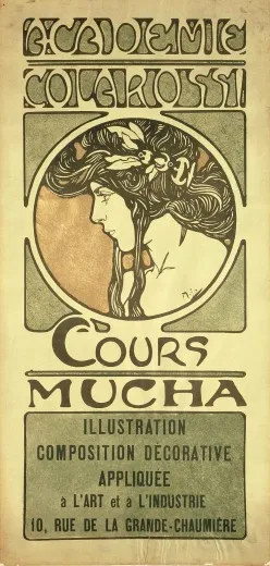 Poster for the "Cours Mucha," Mucha Trust Collection