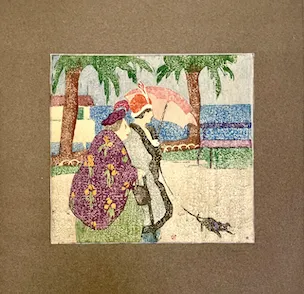 Ethel Mars. "À Nice," etching, n.d;