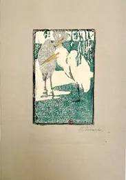 Ethel Mars. "Aigrette," etching, n.d.