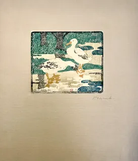 Ethel Mars. "Canards," etching, n.d.