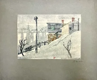 Ethel Mars. "Cincinnati" etching, n.d.