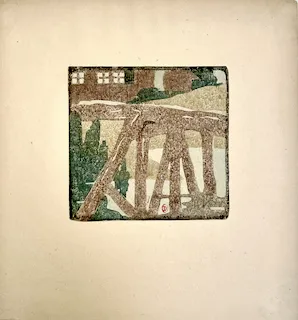 Ethel Mars. "Forêt noire," etching, n.d.