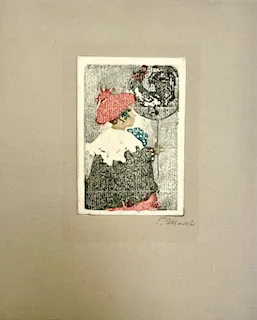 Ethel Mars. "Le Ballon," etching, n.d.