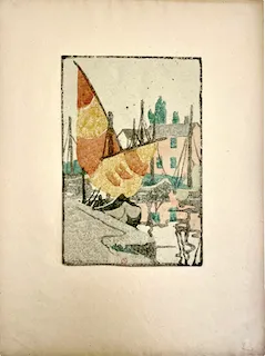 Ethel Mars. "Rimini," etching, n.d.