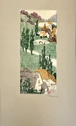 Ethel Mars. "Rothenburg Valley of the Taubor," etching, n.d.