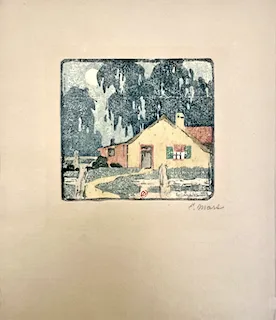 Ethel Mars. "Soir," etching, n.d.