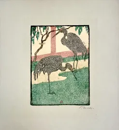 Ethel Mars, Crases, block print, c. 1904. INHA