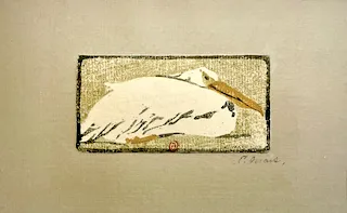 Ethel Mars, Pelican, block print, c. 1905. INHA