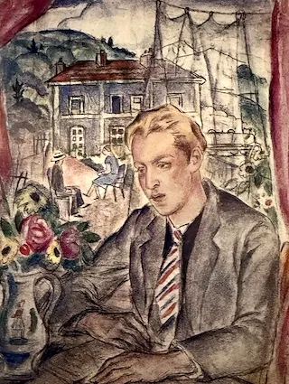 Ethel Mars, woman seated before window (untitled), mixed media.c. 1930s-1940s. Ryan, p. 18