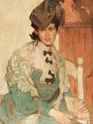 Ethel Mars, “Woman with a Monkey” [possible self-portrait], 1909, oil on canvas, Springfield Art Association