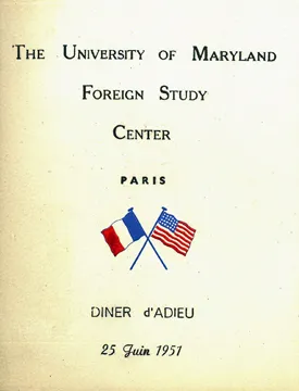 Invitation to the Goodbye diner for the Foreign Study Center