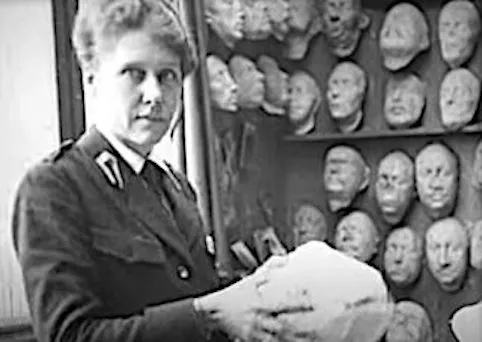 Photograph of Brent in the Studio for Portrait Masks, ca. 1918. Provided by Elizabeth Miller, a relative.