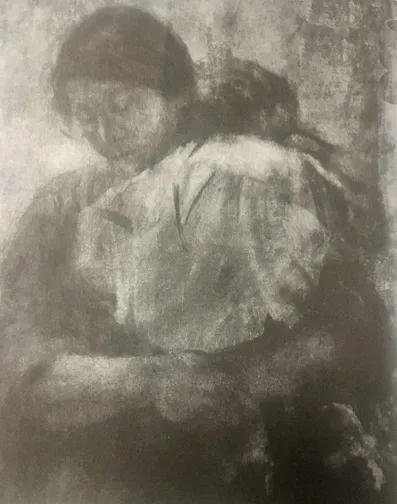 Grace Hill Turnbull, "Mother and Child," oil stain, 1913. (Chips From My Chisel 39)