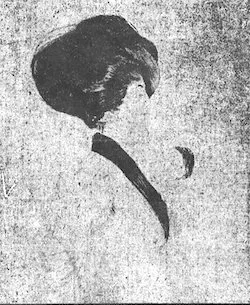 Gertrude Partington, Mercedes de Cordoba, dry point, n.d. The Los Angeles Times, April 19, 1908, p. 56