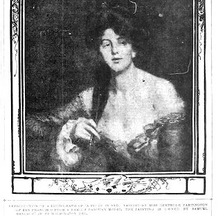 Gertrude Partington, "Mme Parisienne," oil on canvas, c. 1901. The San Francisco Call and Post, December 30, 1902, p. 6