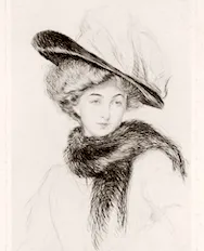 Gertrude Albright, Unknown Woman, dry point etching, c. 1907 Art Exchange