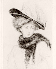 Gertrude Albright, Unknown Woman, dry point etching, c. 1907 Art Exchange