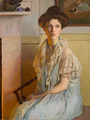 Lilla Cabot Perry, “Lady with a Bowl of Violets,” ca. 1910, oil on canvas. National Museum of Women in the Arts