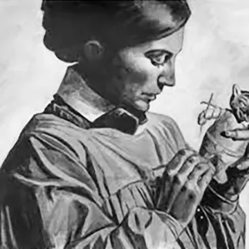 Jane Pouplet working on one of her dolls. Gramho.com, instagram post