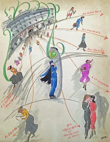 Watercolor of RH, signed FALM