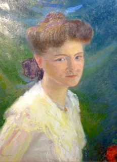 Chapuis, Pierre. "Portrait de Germaine Chapuis," no date, oil on cardboard