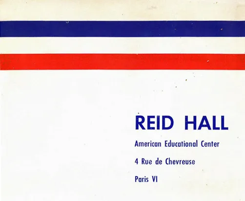 Brochure cover of Reid Hall as an educational center