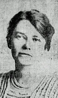 Photo of Rumph published in The Birmingham News, March 8, 1911, on page 10, above a lengthy description of a lecture she had given at the Margaret Allen School on “Art in the Home.”