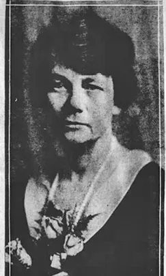 Photo of Alice Rumph published alongside the positive review of her one-woman exhibition at the Birmingham Art Club, Birmingham News, March 29, 1925, p. 18
