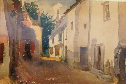 Alice E. Rumph, n.d., watercolor. Worthpoint